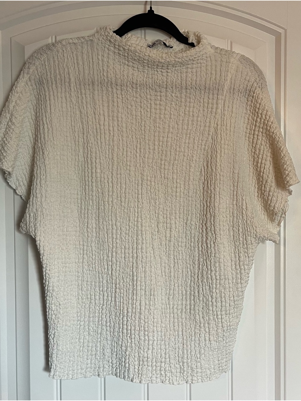 Zara Textured Short-Sleeve Top—Size L